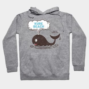 Kure Beach, NC Summertime Vacationing Whale Spout Hoodie